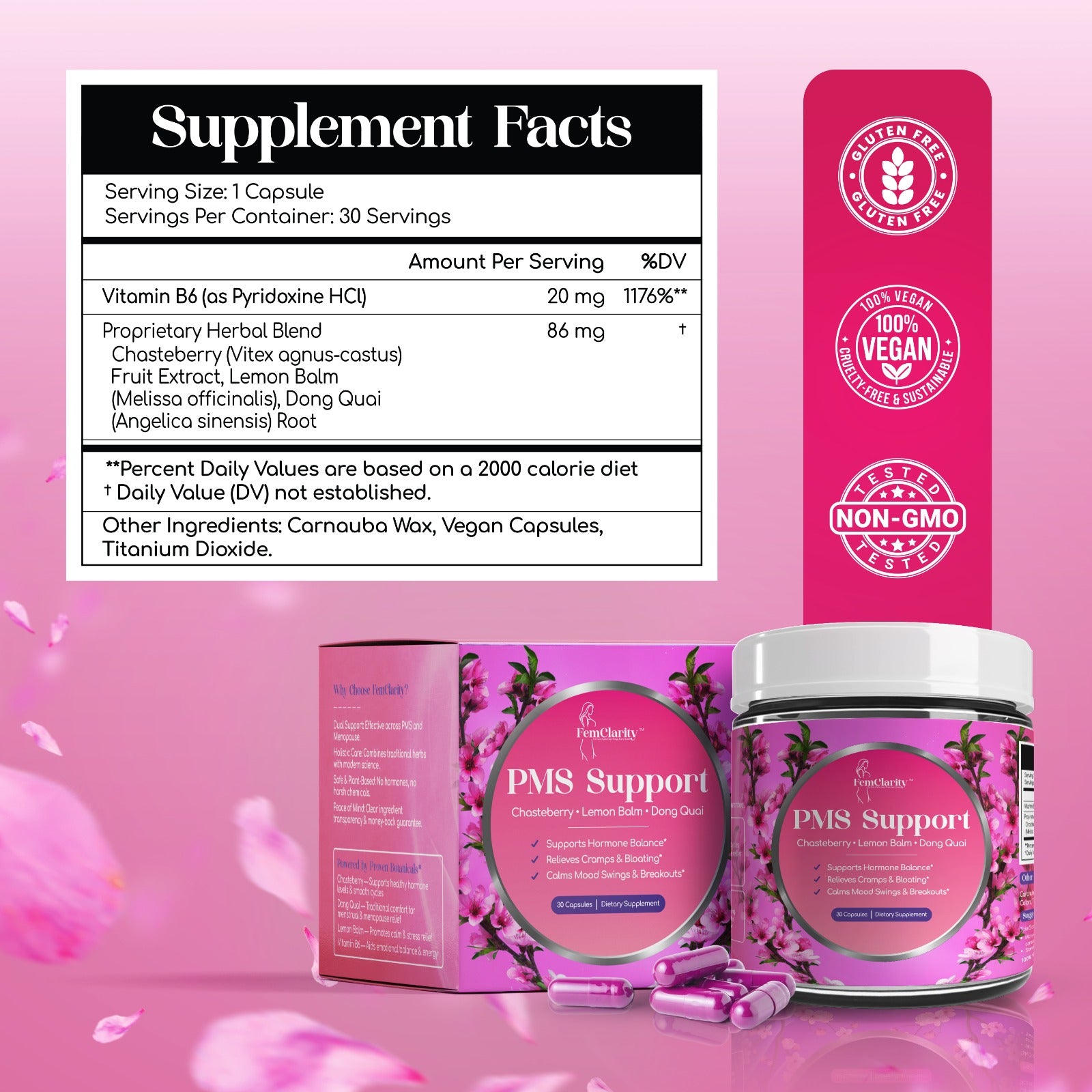 FemClarity™ PMS Support – PMS Support Supplement for Women