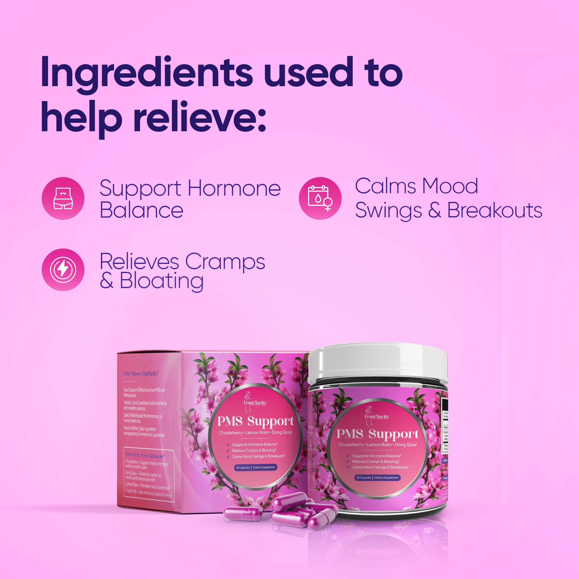 FemClarity™ PMS Support – PMS Support Supplement for Women
