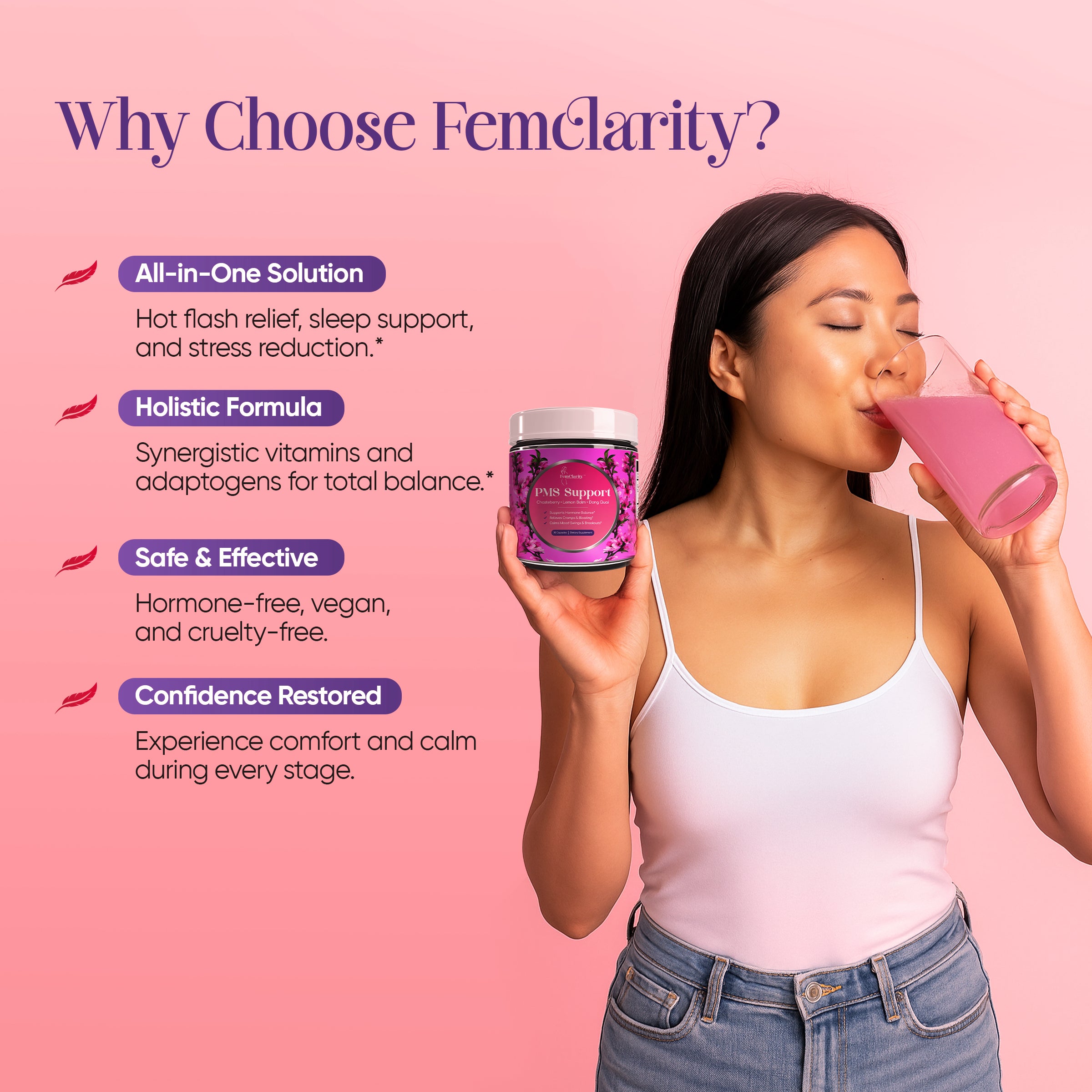 FemClarity™ PMS Support – PMS Support Supplement for Women