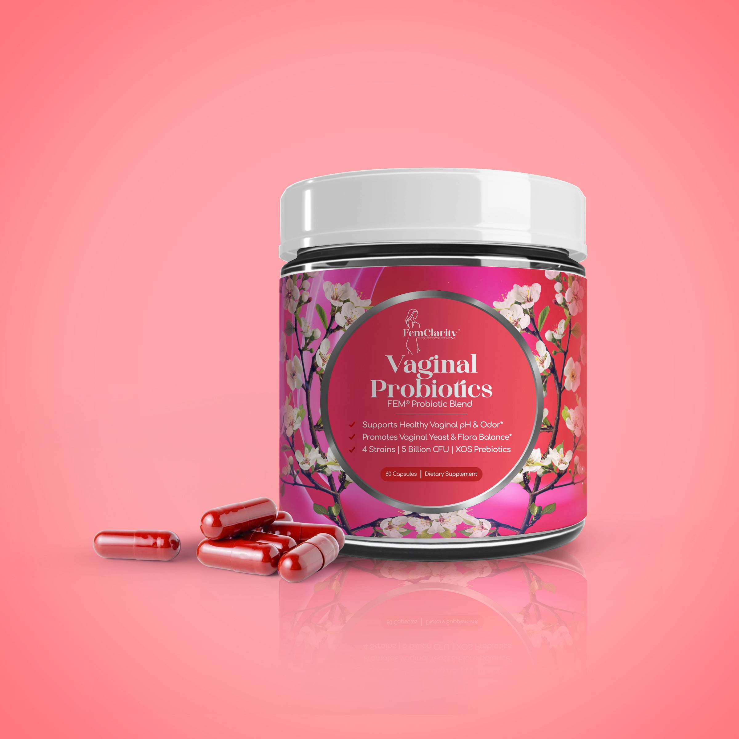 FemClarity vaginal probiotics for women
Vaginal probiotic supplement for pH balance
Lactobacillus probiotic formula for feminine wellness